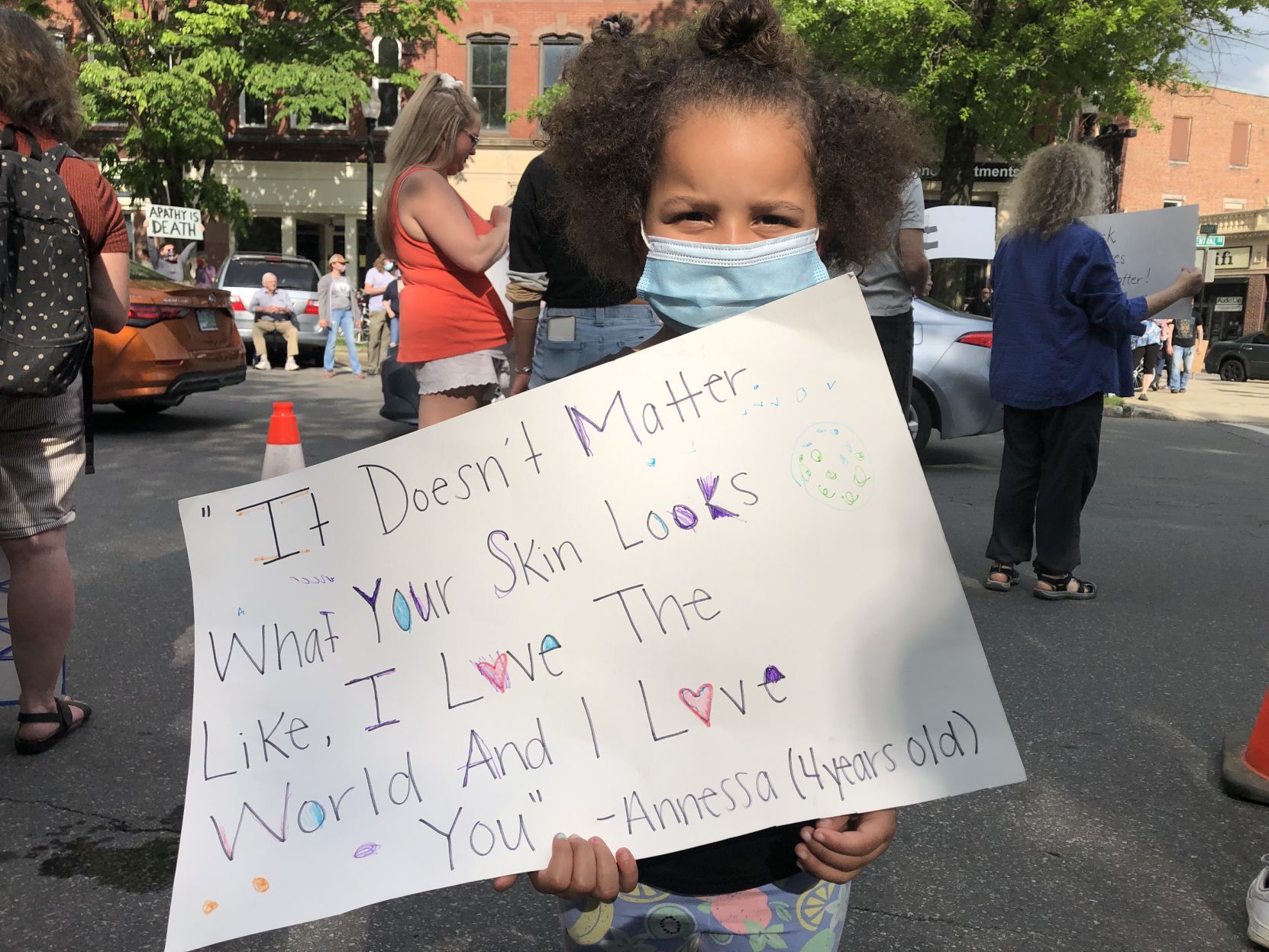 Annessa Jennings at Keene rally